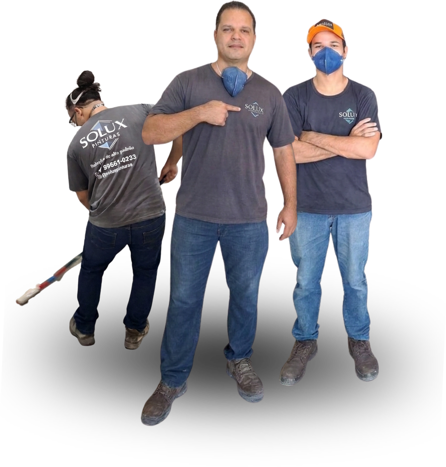 Equipe Solux Pinturas em canteiro de obras no Espírito Santo